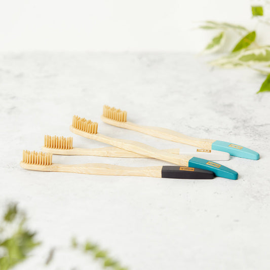 Brosses à Dents en Bambou | Lot Naturel de 4