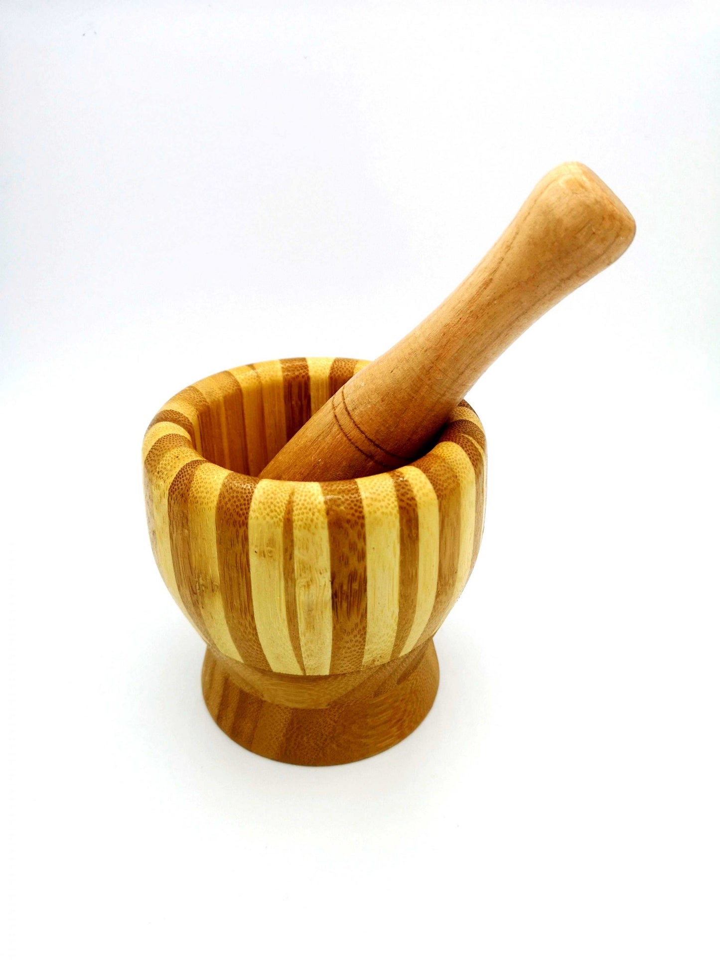 Mortier et Pilon en Bois Exotique | Accessoire de Cuisine Naturel