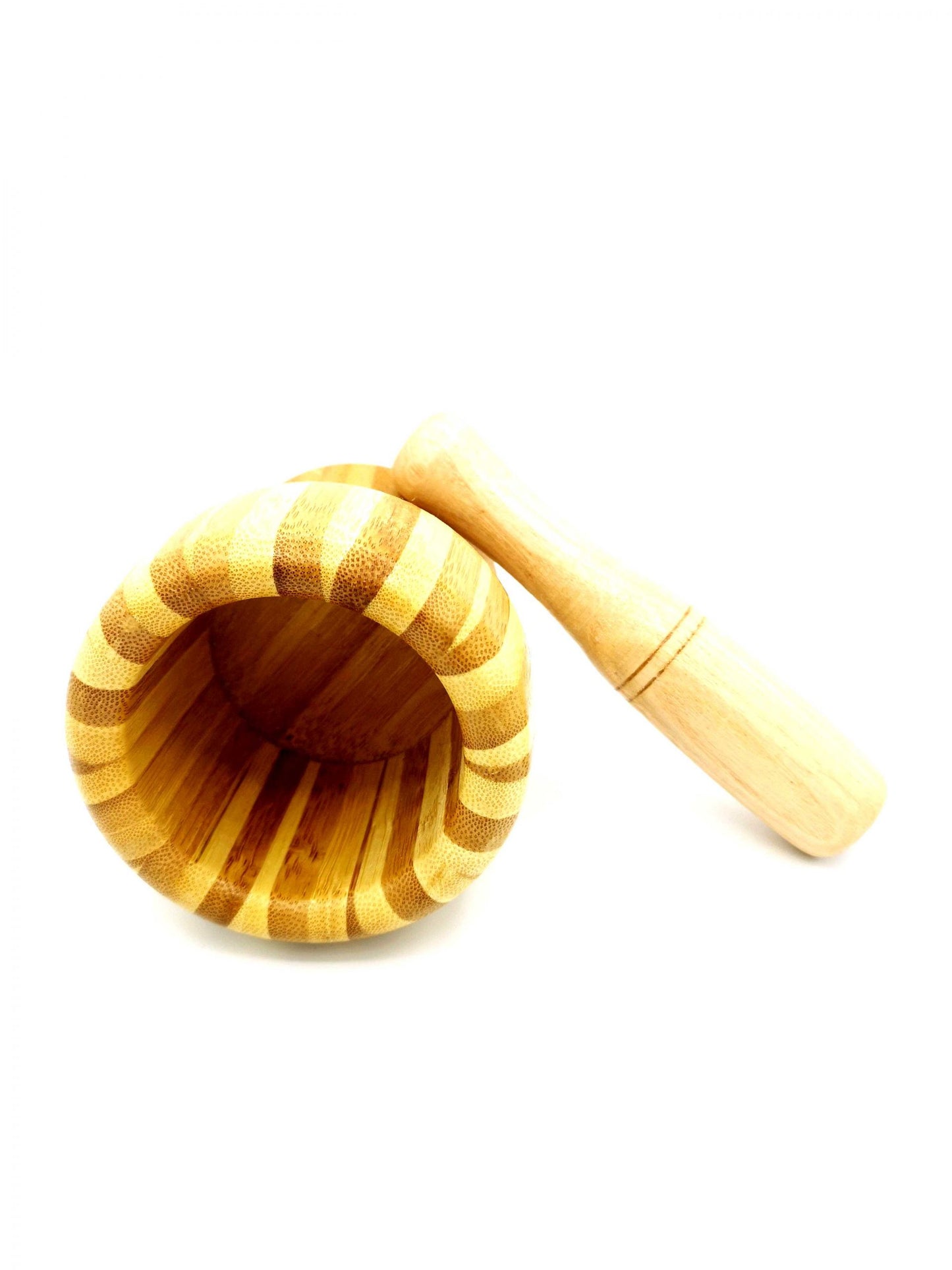 Mortier et Pilon en Bois Exotique | Accessoire de Cuisine Naturel