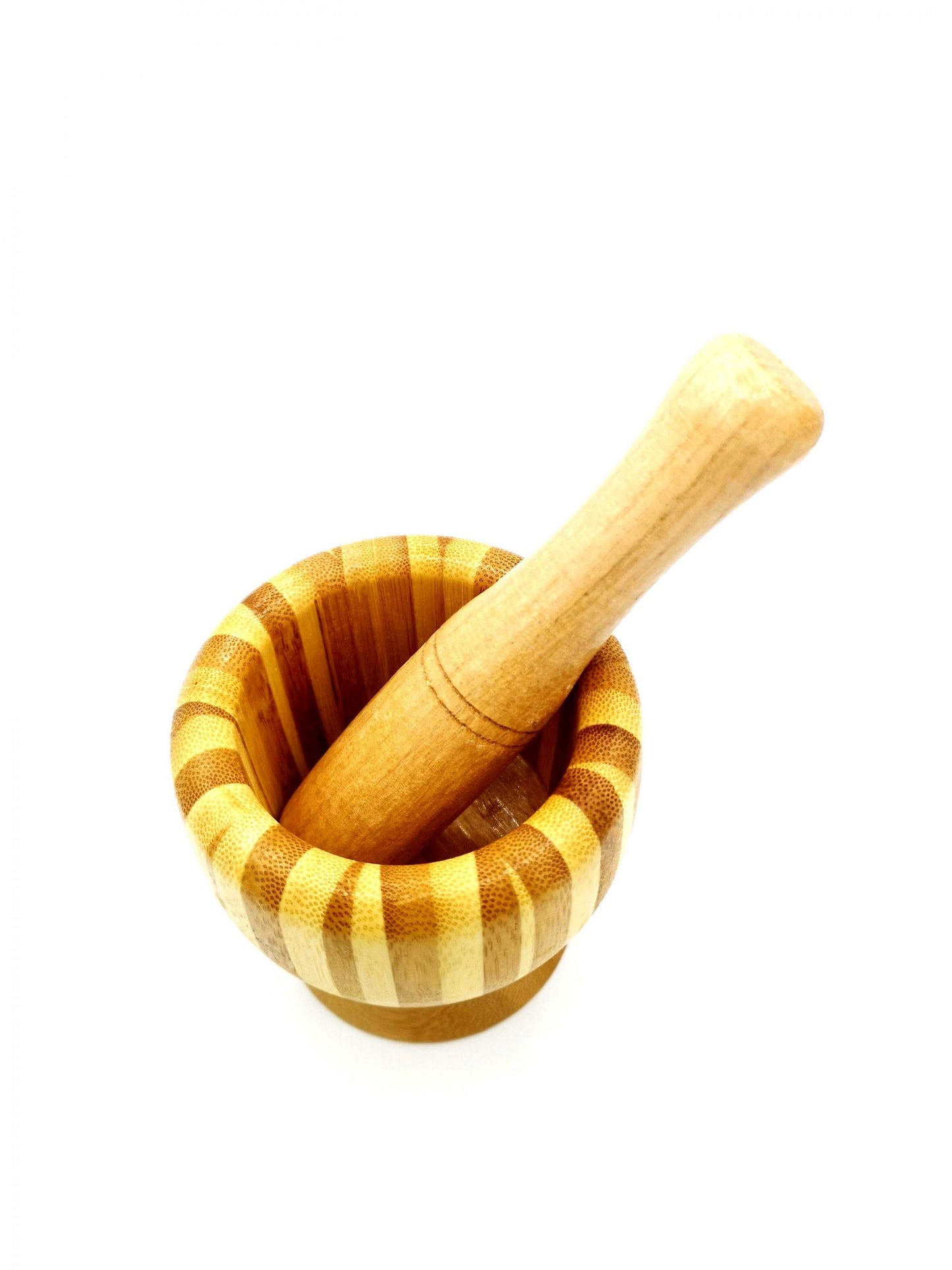 Mortier et Pilon en Bois Exotique | Accessoire de Cuisine Naturel