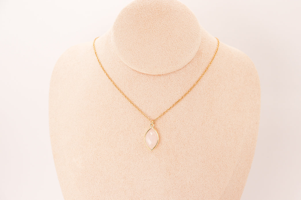 Pendant | Rose Quartz Almond
