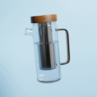 Carafe filtrante en verre 1,5 L – Durable, rechargeable et zéro déchet