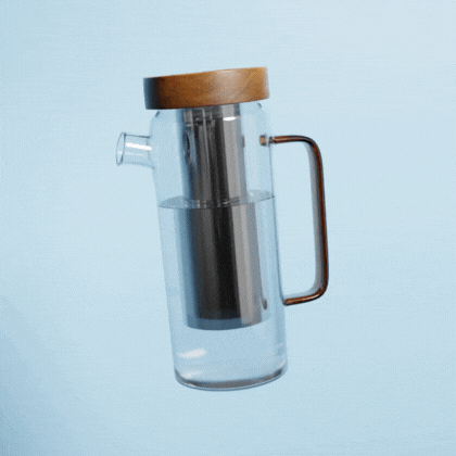 Carafe filtrante en verre 1,5 L – Durable, rechargeable et zéro déchet
