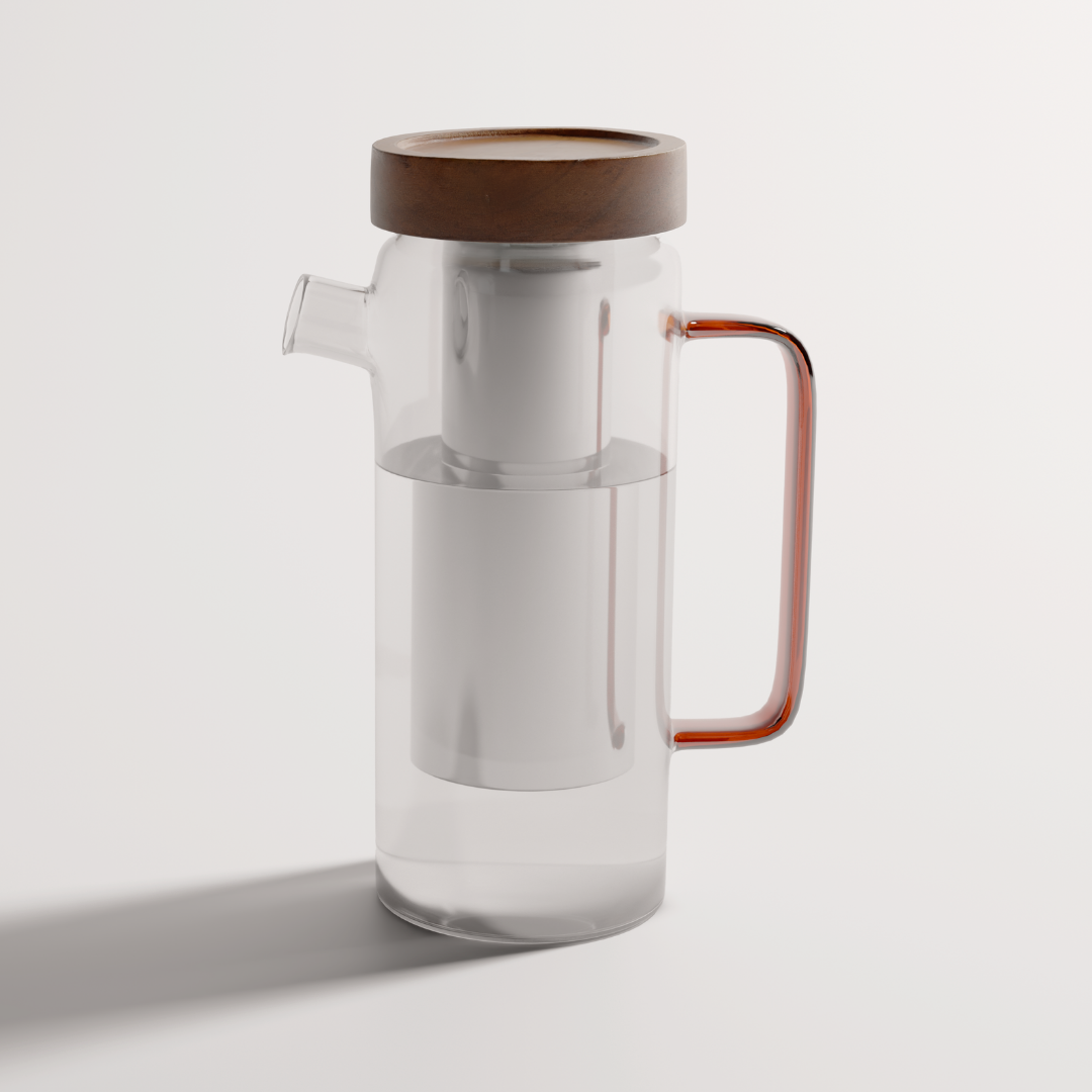 Carafe filtrante en verre 1,5 L – Durable, rechargeable et zéro déchet