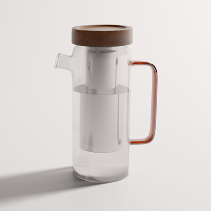 Carafe filtrante en verre 1,5 L – Durable, rechargeable et zéro déchet