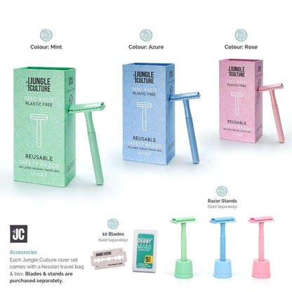 Rasoir de Sécurité Réutilisable pour Femme & Homme – Rasoir Écologique en Métal